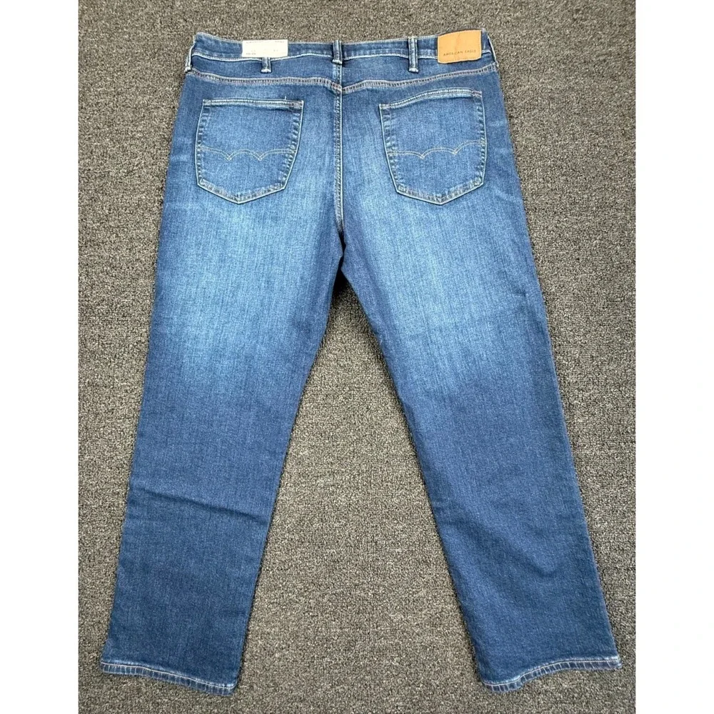 American Eagle Mens Relaxed Slim Airflex+ Denim Blue Jeans Medium Wash 38x30 NWT